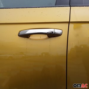 Volkswagen Golf VII Door Handle Cover - Omac - S.Steel, 8 Pcs - Gloss Silver - 2013